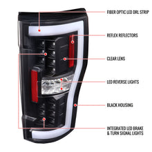 Load image into Gallery viewer, Spec-D Full LED Tail Lights Ford F250/ F350/ F450/ F550 Super Duty (2017-2019) LED Bar - Black or Chrome Alternate Image