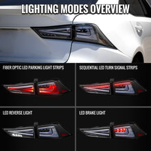 Load image into Gallery viewer, Spec-D Full LED Tail Lights for Lexus IS250 &amp; IS350 (2014-2017) Sequential Turn Signals - Black - Clear or Smoked Lens Alternate Image