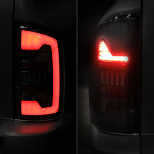 Spec-D LED Tail Lights Dodge Ram (07-08) 2500/3500 (07-09) Dynamic LED C Light Bar - Black / Chrome / Red