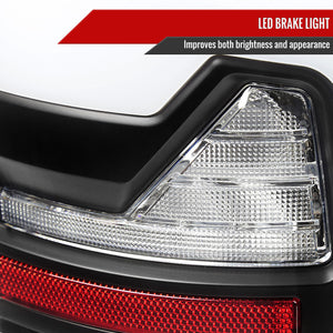 Spec-D LED Tail Lights Dodge Ram (02-06) Dynamic LED C Light Bar - Black / Chrome / Red