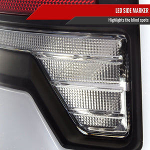 Spec-D LED Tail Lights Dodge Ram (07-08) 2500/3500 (07-09) Dynamic LED C Light Bar - Black / Chrome / Red