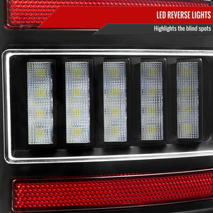 Spec-D LED Tail Lights Dodge Ram (07-08) 2500/3500 (07-09) Dynamic LED C Light Bar - Black / Chrome / Red