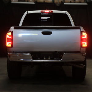 Spec-D LED Tail Lights Dodge Ram (07-08) 2500/3500 (07-09) Dynamic LED C Light Bar - Black / Chrome / Red