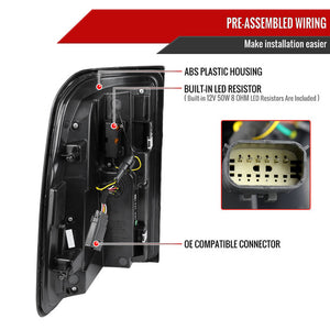 Spec-D Full LED Tail Lights Ram 1500 (2019-2024) With/Without Sequential Turn Signal