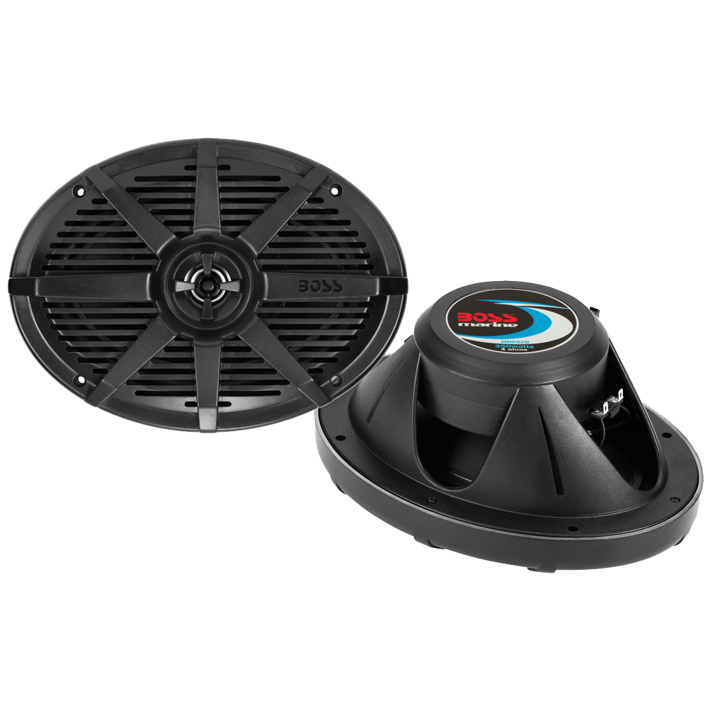 Boss Audio Systems MR692B Marine Speakers - 6x9 Inch, 350 Watt Per Pair, Full Range 2 Way Weatherproof Audio System, Sold in Pairs
