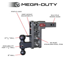 Load image into Gallery viewer, Gen-Y Hitch Mega Duty 10K Drop Hitch (2″ Shank) 5" / 7.5″ / 10" / 12.5" / 15" / 17.5" / 20" / 22.5" Drop Alternate Image