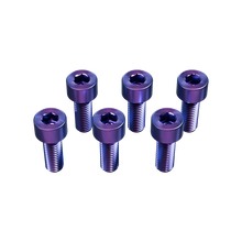 Load image into Gallery viewer, DND Titanium Quick Release Screws (M5-0.8 X 16mm) Purple / Red / Midnight Chrome Alternate Image