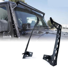 Load image into Gallery viewer, Xprite Light Bar Mounting Brackets w/ Lower Jeep Wrangler TJ LJ (1997-2006) Mamba Series Front Windshield 50&quot; - WLB-0028-G1 Alternate Image