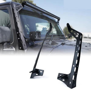 Xprite Light Bar Mounting Brackets w/ Lower Jeep Wrangler TJ LJ (1997-2006) Mamba Series Front Windshield 50" - WLB-0028-G1