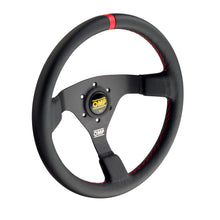 Load image into Gallery viewer, OMP WRC Steering Wheel [350mm Dished - Leather] Black or Black/Red Alternate Image