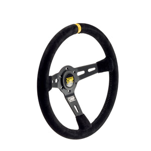 OMP 350 RS Steering Wheel [Mid-Depth Dished] Black Suede