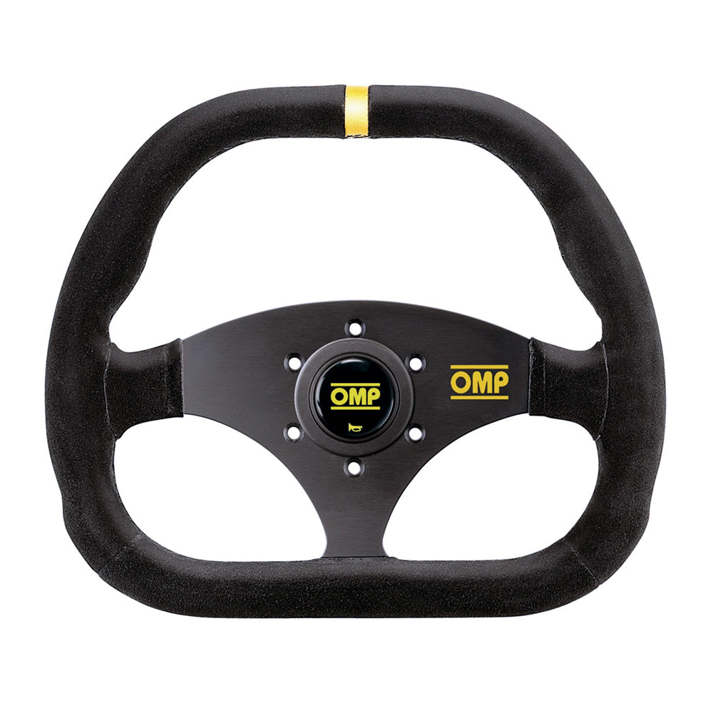 OMP Kubik Steering Wheel [310x265 mm - Suede Leather] Black