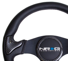 Load image into Gallery viewer, NRG Carbon Fiber Steering Wheel (350mm) Rubber Horn - Black or Silver Spokes ST-014 - Black Spoke Alternate Image