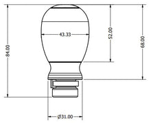 Load image into Gallery viewer, PRL Adjustable Shift Knob Acura Integra (2023-2025) [6 Speed Manual - M10 x 1.50] With Collar Kit - w/ Collar Kit / Black Delrin Alternate Image