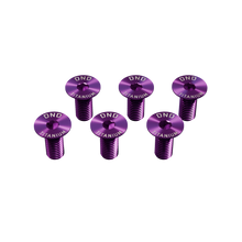 Load image into Gallery viewer, DND Titanium Steering Wheel Screws Purple / Red / Midnight Chrome Alternate Image