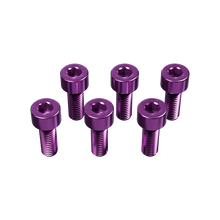 Load image into Gallery viewer, DND Titanium Quick Release Screws (M5-0.8 X 16mm) Purple / Red / Midnight Chrome Alternate Image