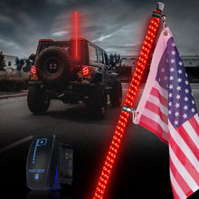 Load image into Gallery viewer, Xprite Spiral Solid Color LED Flag Pole Whip Light - Multiple Length &amp; Light Color Options - 1pc / 5ft / Red Alternate Image