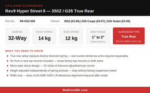 Load image into Gallery viewer, Rev9 Hyper Street II Coilovers Nissan 350Z (03-09) Infiniti G35 RWD (03-07) True Rear 32-Way Adjustable R9-HS2-008 - Default Title Alternate Image