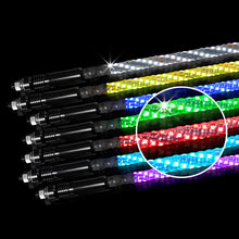 Load image into Gallery viewer, Boss Audio Systems ATV Whip Antenna - 24"/ 48"/ 72", 360° RGB Multicolor LED (Red, Green, Blue), 20 Color Modes, 15 Brightness Levels, Marine Rated Weatherproof IP67 - 24" Alternate Image