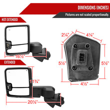 Load image into Gallery viewer, Spec D Towing Mirrors GMC Sierra 1500 (19-25) Power Adjustable &amp; Manually Extendable With LED Turn Signal  - Black or Chrome Alternate Image