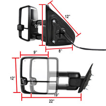 Load image into Gallery viewer, Spec D Towing Mirrors Chevy Silverado 1500 (2014–2018) Power Adjustable w/ LED Turn Signal - Black or Chrome Housing Alternate Image