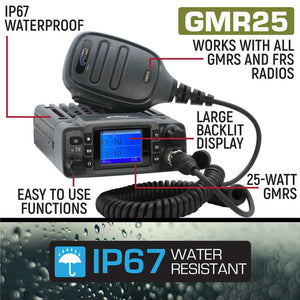 Rugged Radio Mobile Radio (GMRS) - Trail Ready w/ 10 Mile Radius