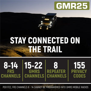 Rugged Radio Mobile Radio (GMRS) - Trail Ready w/ 10 Mile Radius