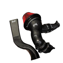Load image into Gallery viewer, RVNG MonoFlow carbon fiber intake with 6-inch filter for BMW G80 M3 G82 M4 and G87 M2 S58 Alternate Image