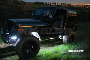 XKGlow Ultrabright 60 White LED Remote Fender Rock Light Kit - 10 or 18 PODs