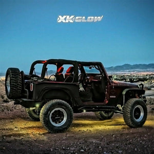 XKGlow Ultrabright 60 White LED Remote Fender Rock Light Kit - 10 or 18 PODs