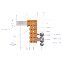 Load image into Gallery viewer, Gen-Y Hitch Phantom-X 16K Drop Hitch (2.5" Solid Shank) 5" / 7.5" / 10" Drop - 5" Drop / Hitch w/ Dual-Ball Mount Alternate Image