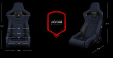 Load image into Gallery viewer, BRAUM Elite-R Racing Seats (Reclinable - Black Trim) Black / Blue / Red Cloth Alternate Image