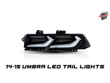 Load image into Gallery viewer, Auto Addict Tail Lights Chevy Camaro (2014-2015) UMBRA/VELOX LED Gloss Black / Smoked Alternate Image