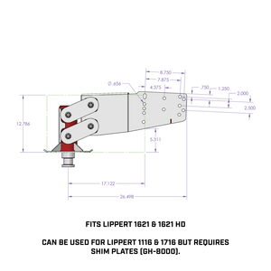 Gen-Y Hitch Executive Torsion Flex King Pin Box - Fifth Wheel or Rhino Fifth Wheel Pin Box