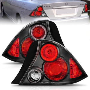 Anzo Tail Lights Honda Civic Coupe (01-03) [Euro Style] Black or Chrome w/ Halo