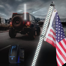 Load image into Gallery viewer, Xprite Spiral Solid Color LED Flag Pole Whip Light - Multiple Length &amp; Light Color Options - 1pc / 4ft / White Alternate Image