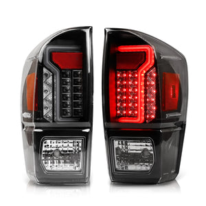 Winjet LED Tail Lights Toyota Tacoma (2016-2021) Gloss Black / Red / Smoke