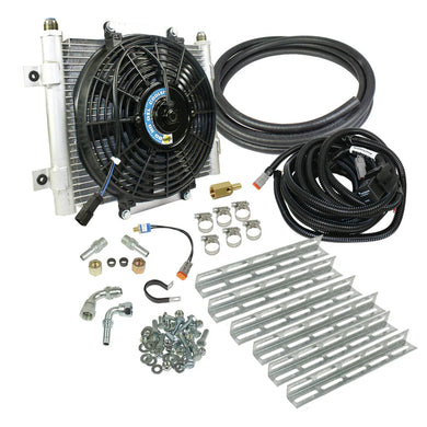BD Xtrude Transmission Cooler Ford F150 (03-04) Complete Kit 1/2 Lines w/ Fan - 1030606-1/2