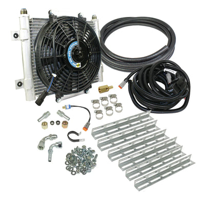 BD Xtrude Transmission Cooler Dodge Ram 1500 / 2500 / 3500 (94-16) Complete Kit 1/2 Lines w/ Fan - 1030606-1/2