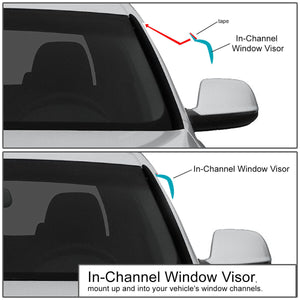 DNA Window Visors Hyundai Elantra Sedan (2011-2016) Tape-On - Dark Smoke