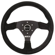 Load image into Gallery viewer, SPARCO Competition R 383 Steering Wheel (330mm) Black Suede w/ or w/o Logo - w/o Logo Alternate Image