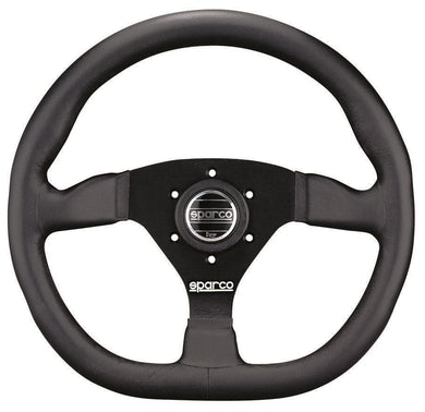 250.00 SPARCO Street L360 Steering Wheel (330mm) Black Leather or Suede Flat Bottom - Redline360