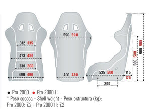 745.00 SPARCO Pro 2000 Racing Seats (Black) 008083FNR - Redline360