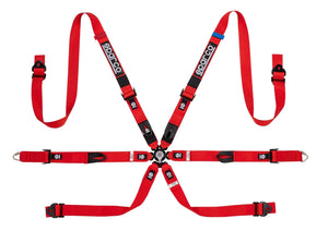 350.00 SPARCO Competition Prime Harness H-7 2" 6 Points [FIA] Blue / Red / Black - Redline360