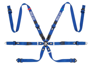 350.00 SPARCO Competition Prime Harness H-7 2" 6 Points [FIA] Blue / Red / Black - Redline360