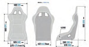 779.00 SPARCO EVO XL QRT Racing Seats (Black) Fiberglass 008015RNR - Redline360