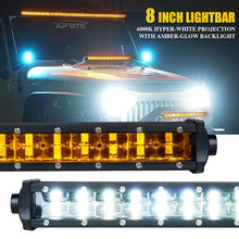 Load image into Gallery viewer, Xprite LED Light Bar with Amber Backlight (Double Row) Sunrise Series - 9.5" &amp; 22" - 9.5" Alternate Image