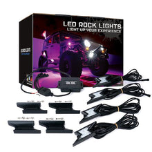 Load image into Gallery viewer, Xprite Z-Force Lightning LED RGB Bluetooth Rock Lights - 4pcs / 6pcs / 8pcs - 4pcs Alternate Image