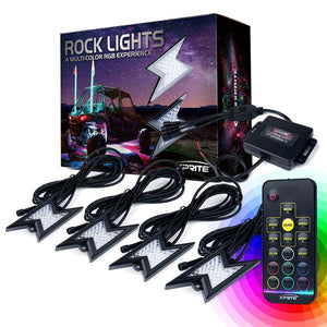 42.00 Xprite Z-Force Remote Control RGB LED Rock Lights - 4pcs / 6pcs / 8pcs - Redline360