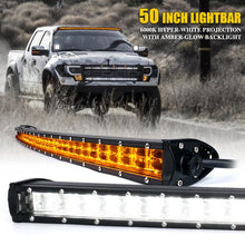 Load image into Gallery viewer, Xprite LED Light Bar with Amber Backlight (Double Row) Sunrise Series - 9.5" &amp; 22" - 9.5" Alternate Image